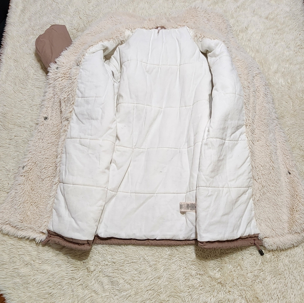 FREE PEOPLE Open Range Jacket Dusty Rose Taupe Sz Small Good Condition With FLAW - Picture 4 of 14